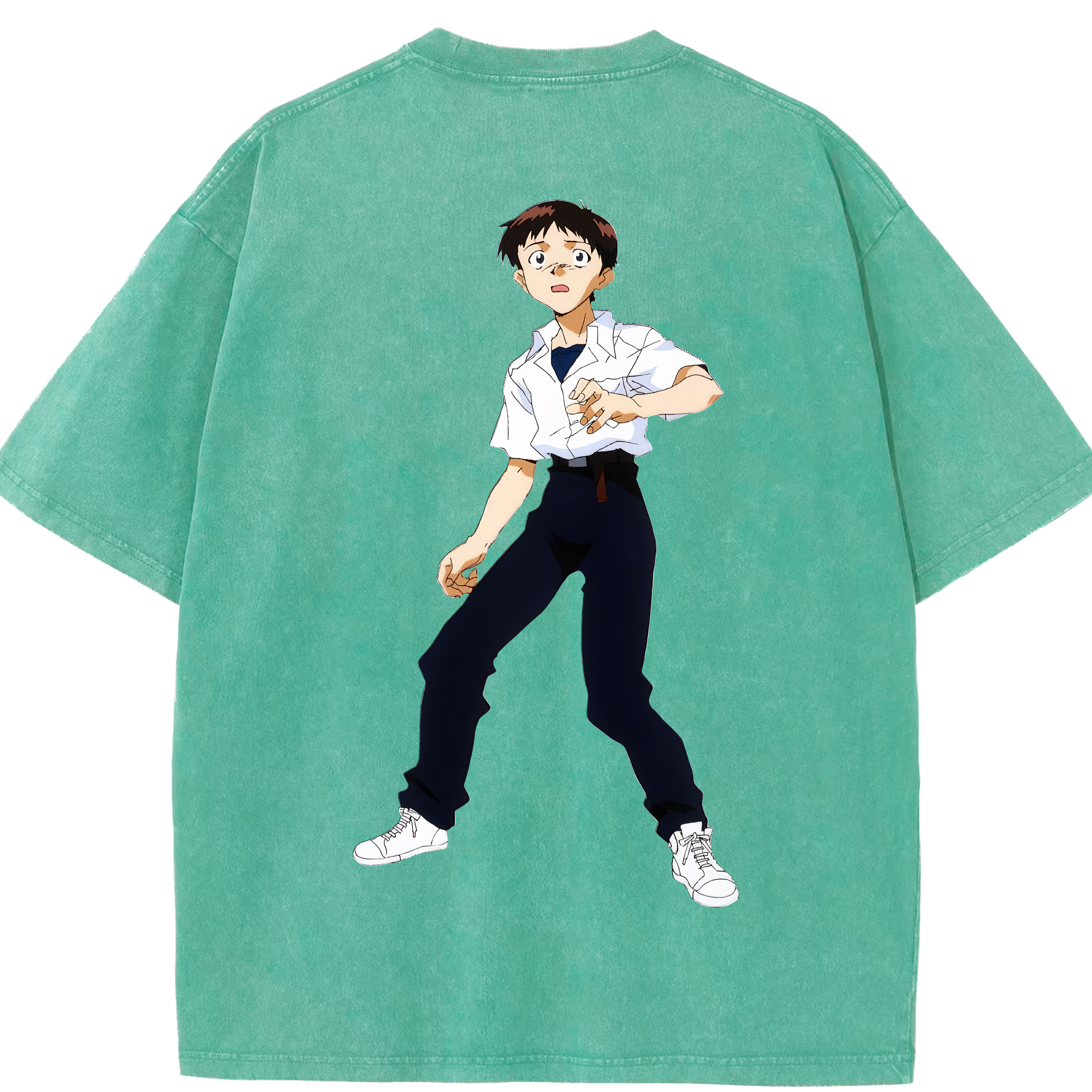 （画像用） EVA 新世紀エヴァンゲリオン 綿100% ヴィンテージ風 半袖Tシャツ（背面プリント）